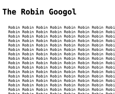 The Robin Googol Thumbnail